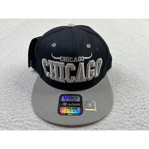 Chicago Hat Cap Snap Back Black Gray Embroidered City Souvenir Streetwear Mens